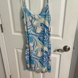 NWT SO , Mini Dress with Tie back and adjustable  straps